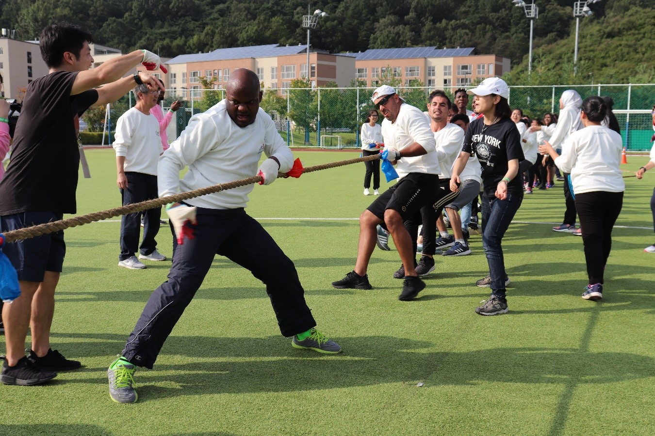 The Sports Park Was Filled with Color and Diversity on Sports Day